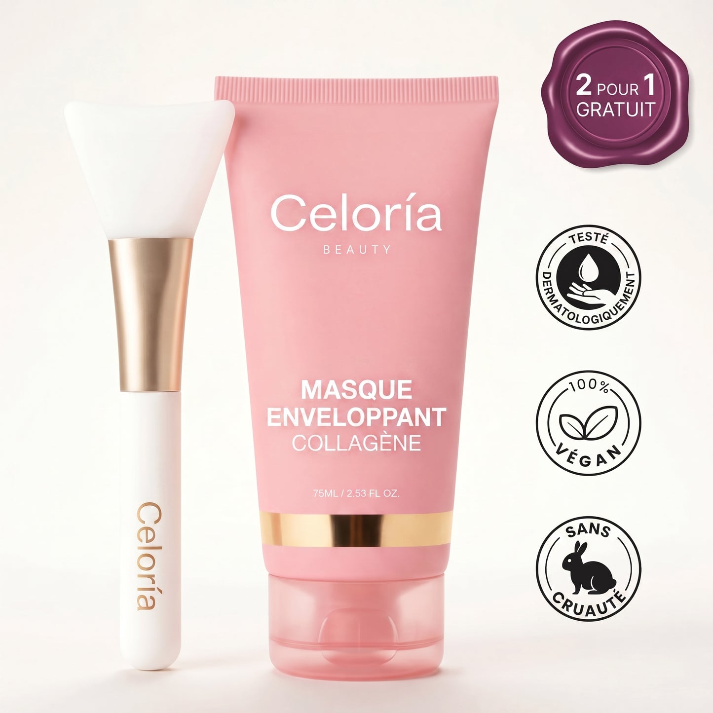 Masque bio au collagène + pinceau